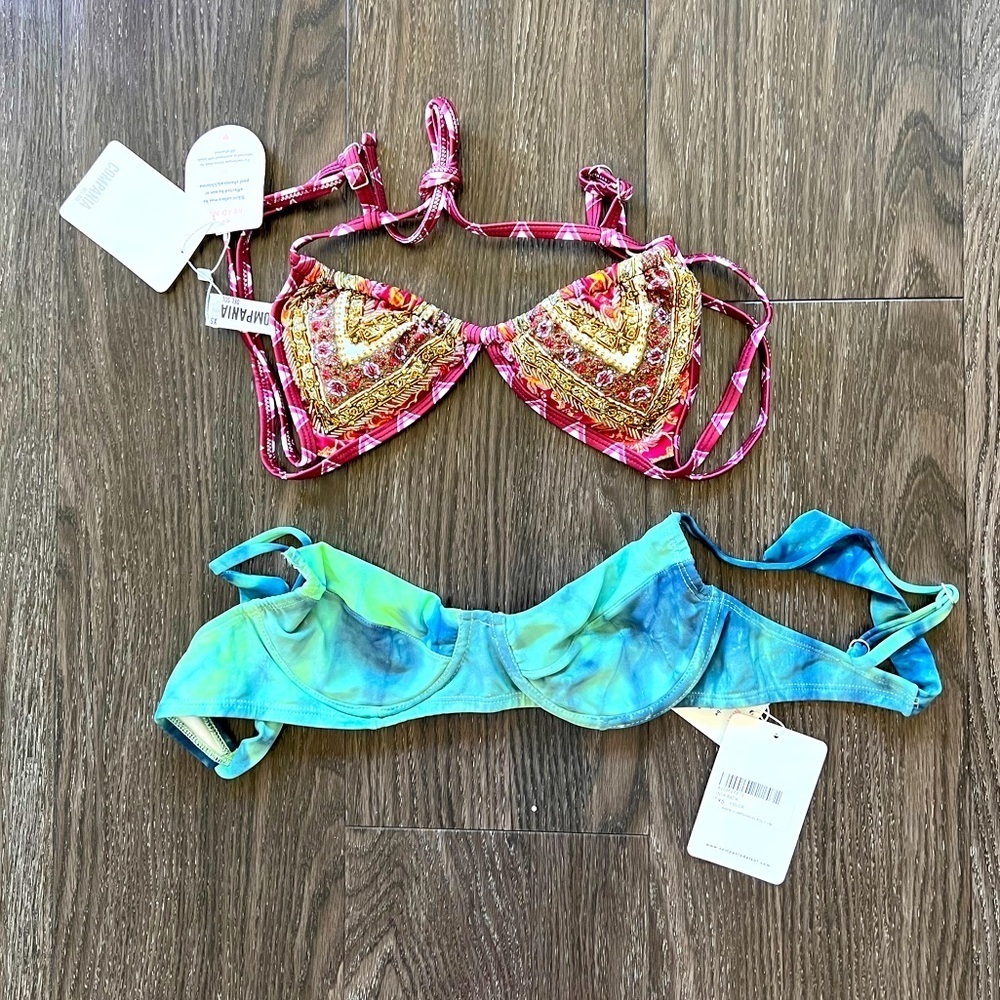 NEW swimwear bundle - 2 - Compañia del Sol bikini tops - extra small​​​​